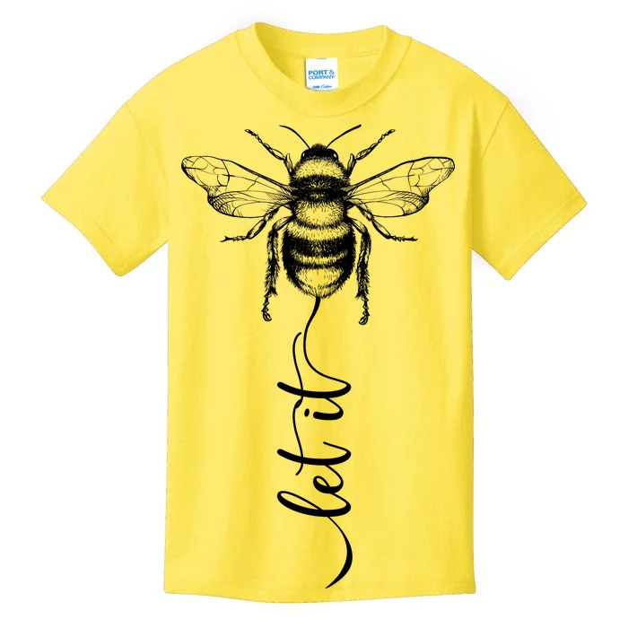 Cute Vintage Let It Bee Kids T-Shirt