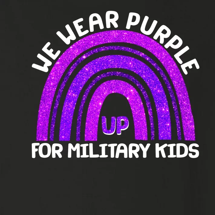 Cute We Wear Purple Up For Military Kids Purple Rainbow Toddler Long Sleeve Shirt