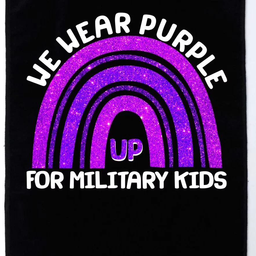 Cute We Wear Purple Up For Military Kids Purple Rainbow Platinum Collection Golf Towel