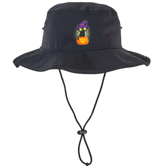 Cute Witch Kitten With Pumpkin Legacy Cool Fit Booney Bucket Hat