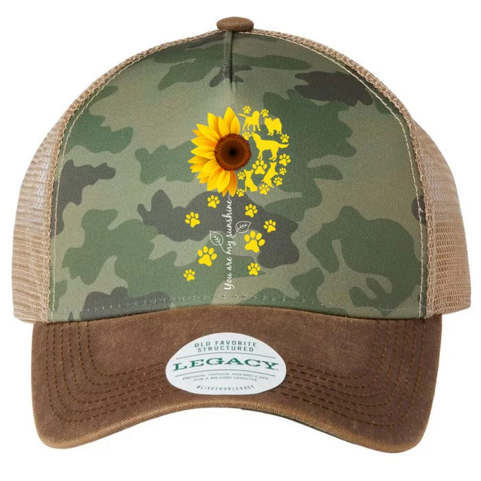 Cute You Are My Sunshine Sunflower Dogs Legacy Tie Dye Trucker Hat