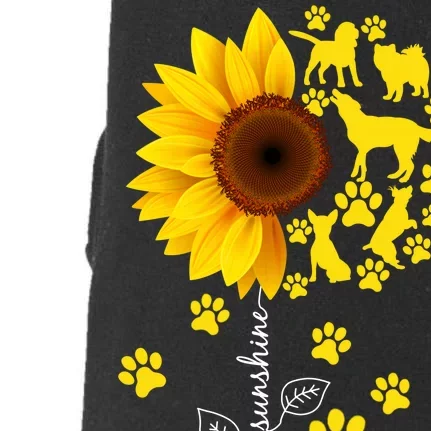 Cute You Are My Sunshine Sunflower Dogs Doggie 3-End Fleece Hoodie