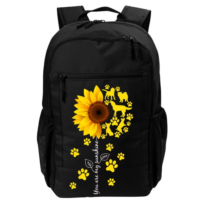 Cute You Are My Sunshine Sunflower Dogs Daily Commute Backpack