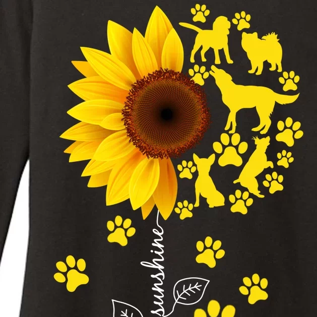 Cute You Are My Sunshine Sunflower Dogs Womens CVC Long Sleeve Shirt