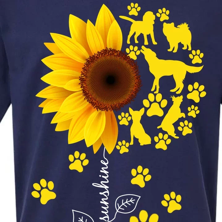 Cute You Are My Sunshine Sunflower Dogs Sueded Cloud Jersey T-Shirt