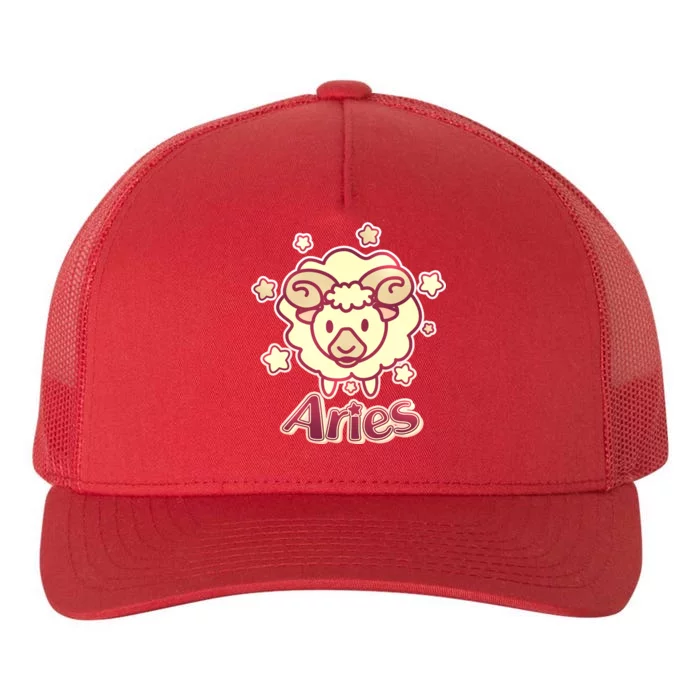 Cute Zodiac Aries Ram Yupoong Adult 5-Panel Trucker Hat