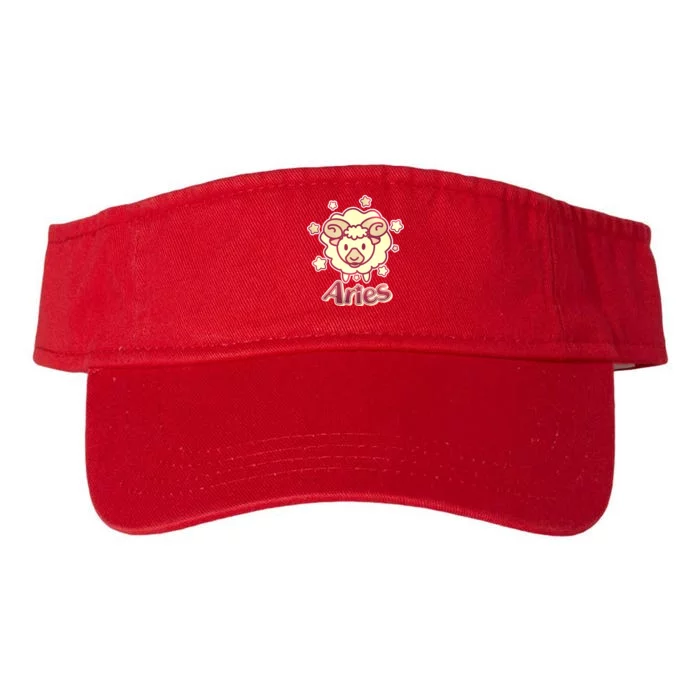 Cute Zodiac Aries Ram Valucap Bio-Washed Visor