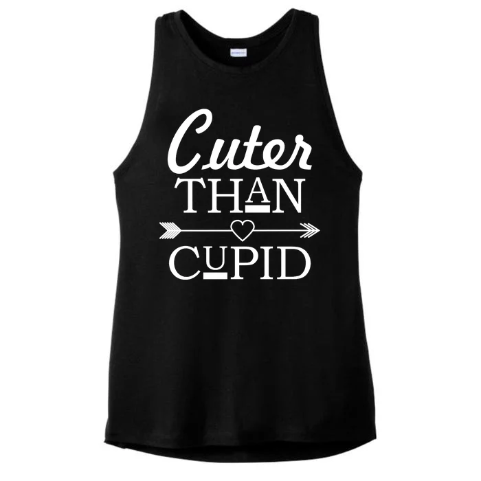 Cuter Than Cupid Funny Cute Valentines Ladies Tri-Blend Wicking Tank