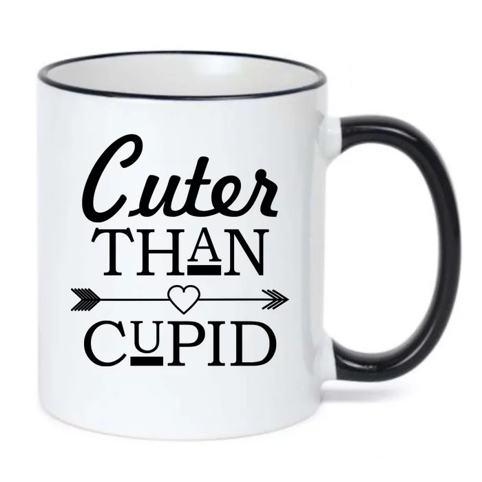 Cuter Than Cupid Funny Cute Valentines Black Color Changing Mug