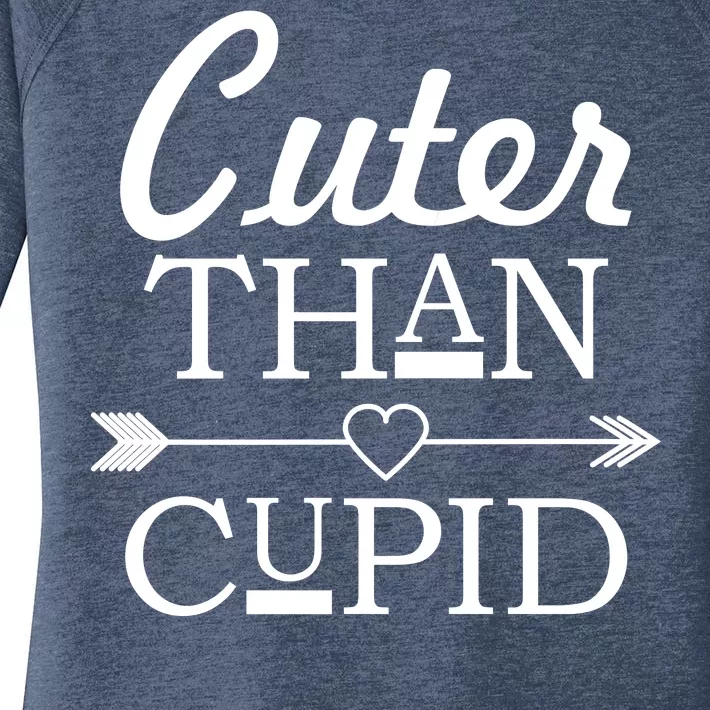 Cuter Than Cupid Funny Cute Valentines Women's Perfect Tri Tunic Long Sleeve Shirt