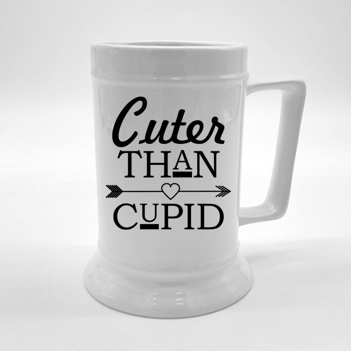 Cuter Than Cupid Funny Cute Valentines Front & Back Beer Stein