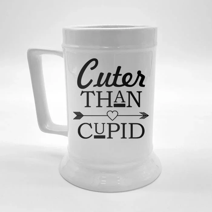 Cuter Than Cupid Funny Cute Valentines Front & Back Beer Stein