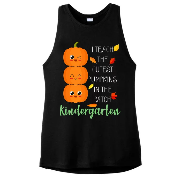 Cutest Pumpkins In The Patch Kindergarten Ladies Tri-Blend Wicking Tank