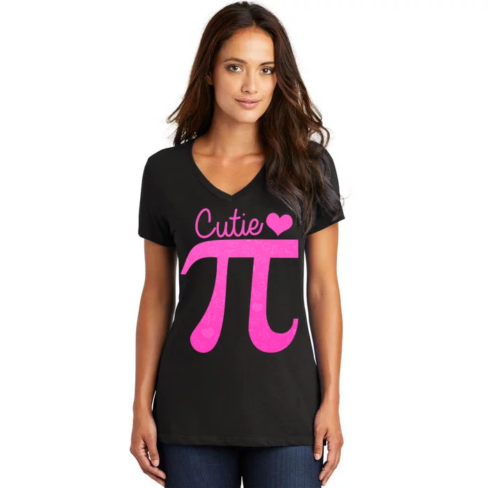 Cutie Pi Women's V-Neck T-Shirt