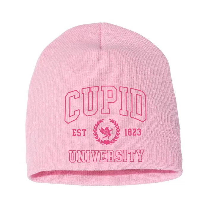 Cupid University Valentines Day Short Acrylic Beanie