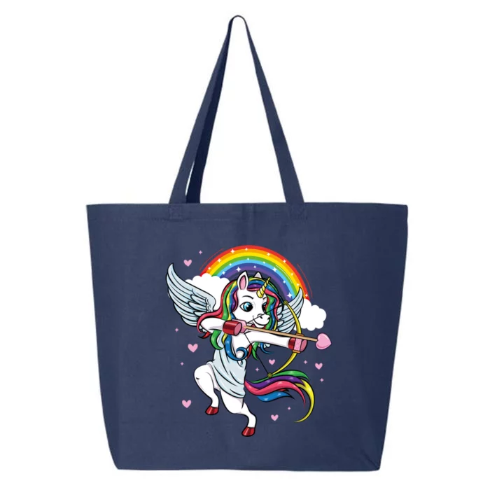 Cute Unicorn Valentines Day Heart Rainbow Cool Gift 25L Jumbo Tote