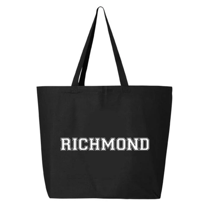 College University Varsity Style Richmond Virginia VI State 25L Jumbo Tote