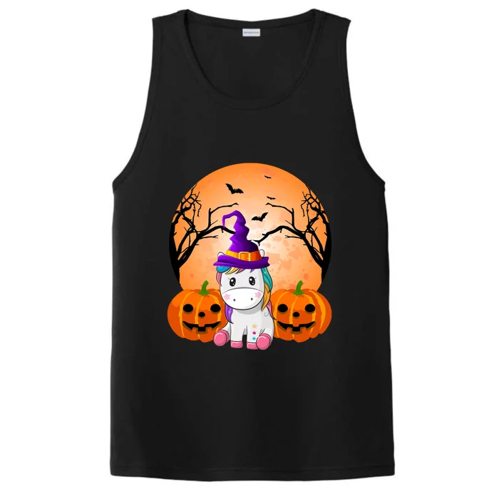 Cute Unicorn Witch Jack O Lantern Halloween Performance Tank