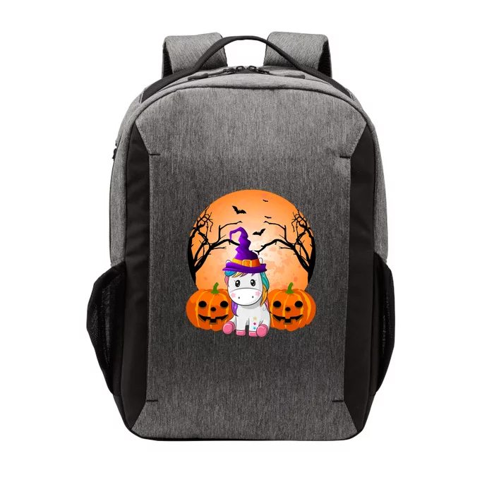 Cute Unicorn Witch Jack O Lantern Halloween Vector Backpack