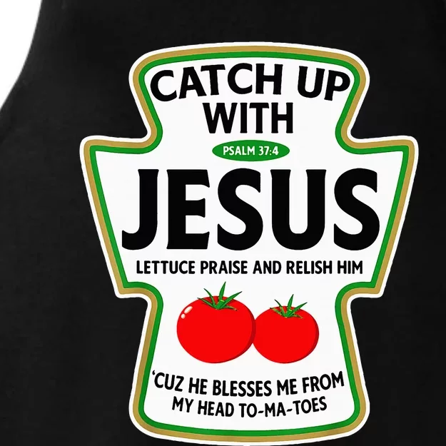 Catch Up With Jesus Ladies Tri-Blend Wicking Tank