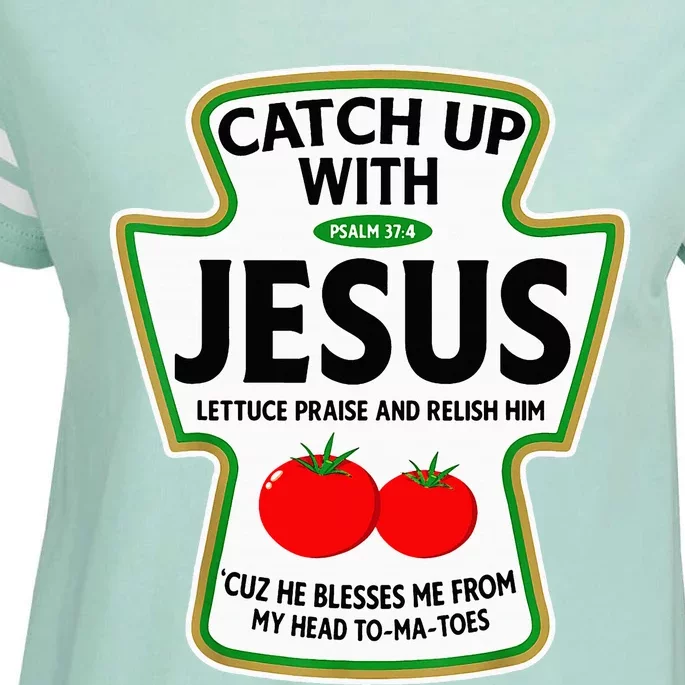 Catch Up With Jesus Enza Ladies Jersey Football T-Shirt