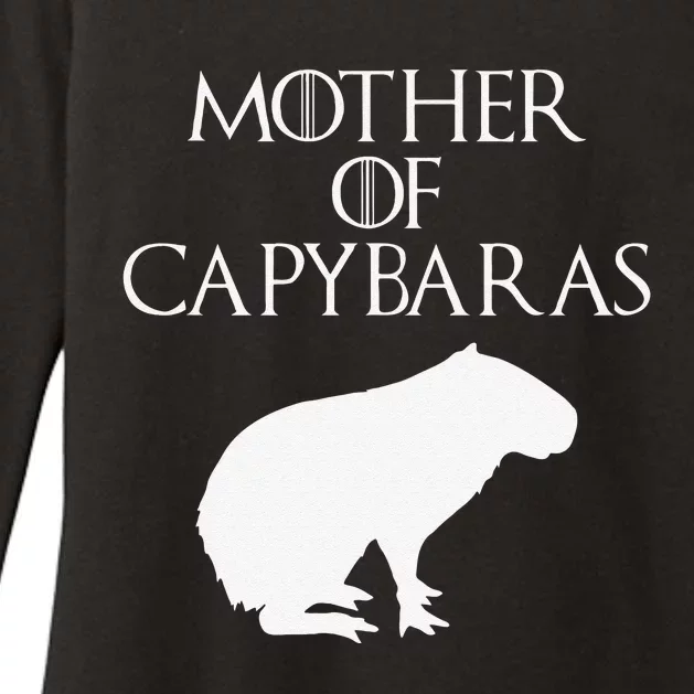 Cute & Unique White Mother of Capybaras  E010359 Womens CVC Long Sleeve Shirt