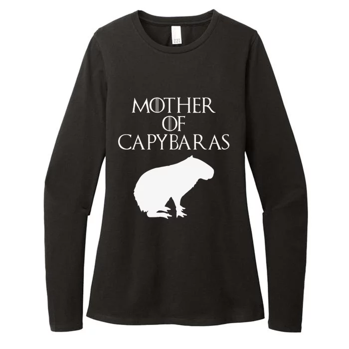 Cute & Unique White Mother of Capybaras  E010359 Womens CVC Long Sleeve Shirt