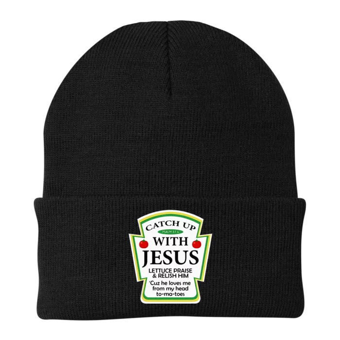 Catch Up With Jesus Funny Christian Gift Knit Cap Winter Beanie