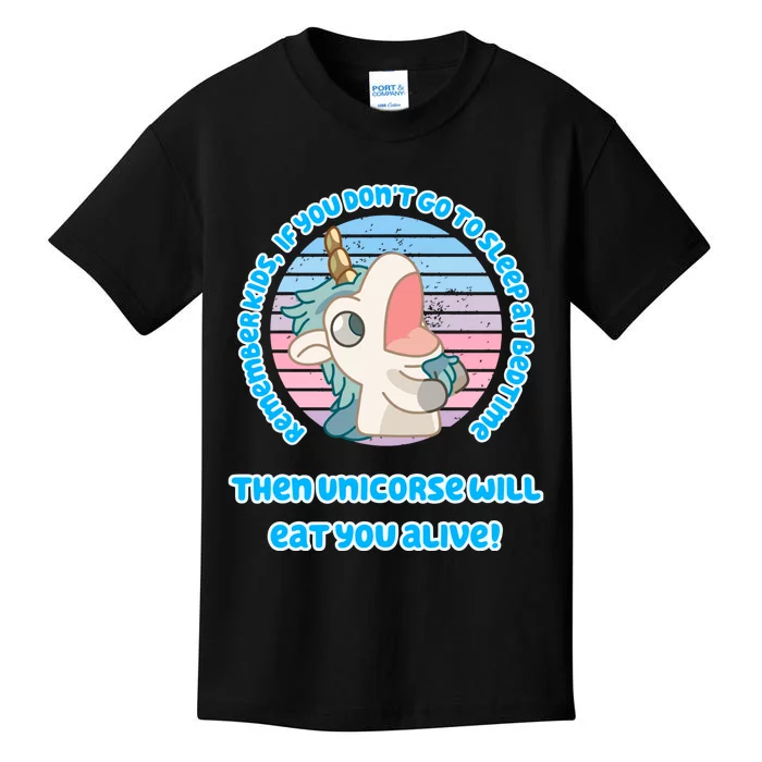 Cute Unicorse Will Eat You Alive Kids T-Shirt