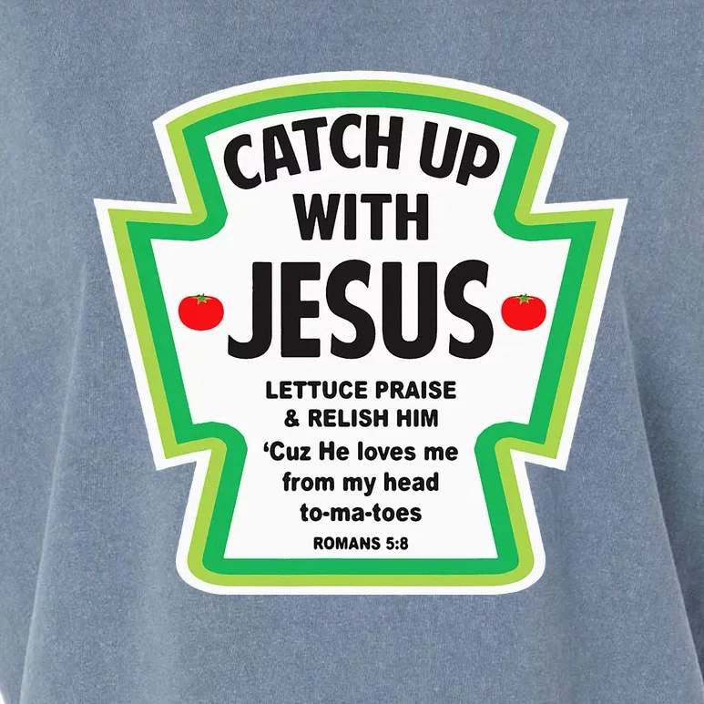 Catch Up With Jesus Funny Christian Faith Garment-Dyed Women's Muscle Tee