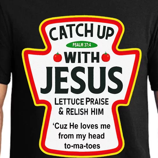 Catch Up With Jesus Funny Christian Pajama Set