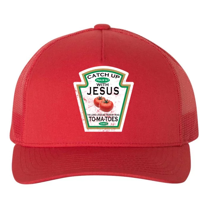 Catch Up With Jesus Vintage Yupoong Adult 5-Panel Trucker Hat