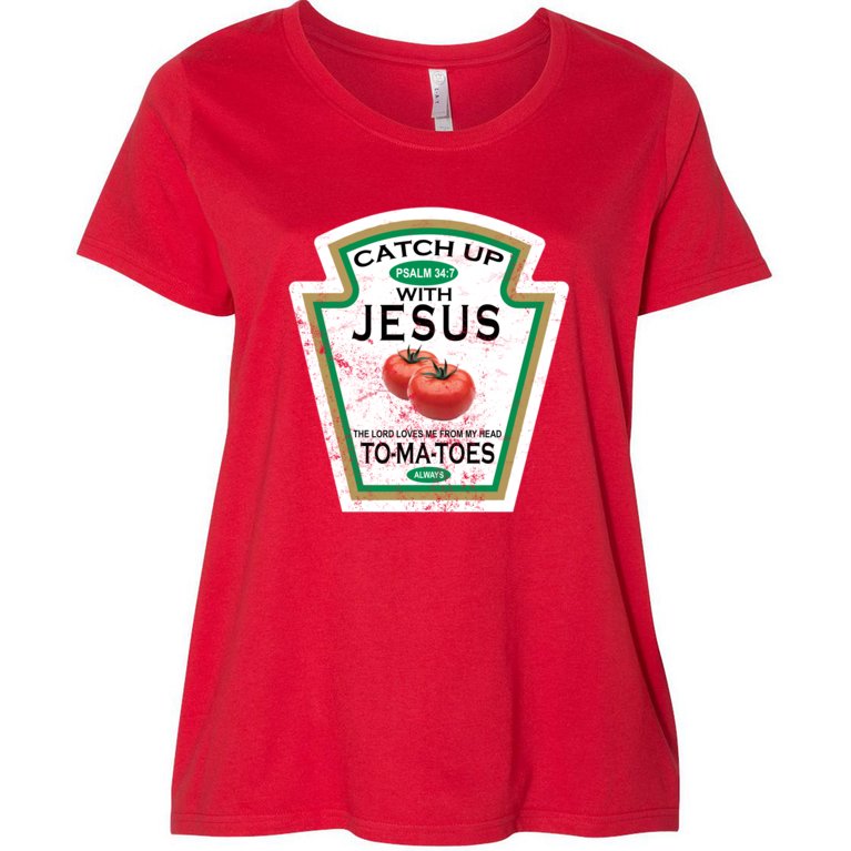 Catch Up With Jesus Vintage Women's Plus Size T-Shirt