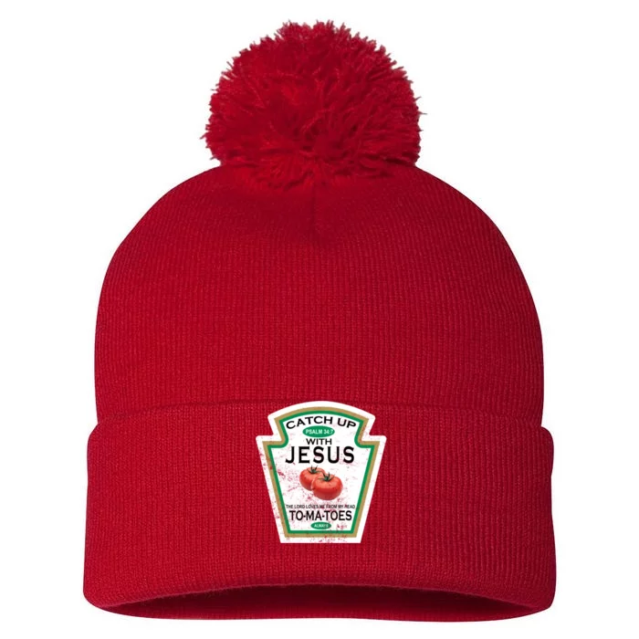 Catch Up With Jesus Vintage Pom Pom 12in Knit Beanie