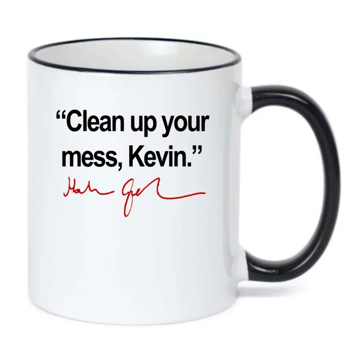 Clean Up Your Mess Kevin Political Black Color Changing Mug