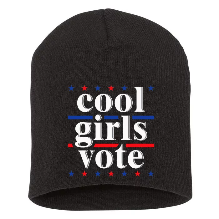 Cool Vote 2024 Voter Us Election Political Apparel Short Acrylic Beanie