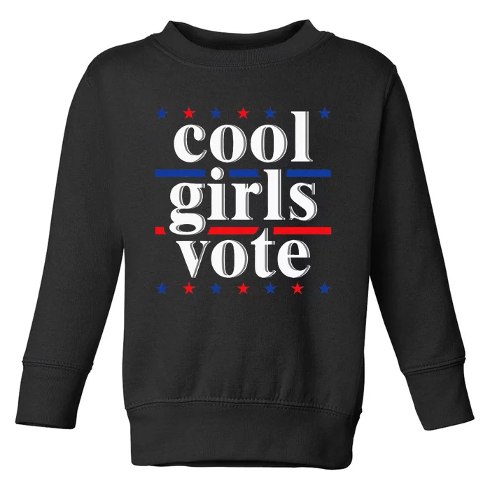 Cool Vote 2024 Voter Us Election Political Apparel Toddler Sweatshirt