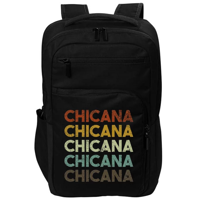 Chicana Vintage 80s Style Latina Pride Impact Tech Backpack