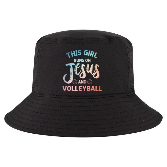 Christian Volleyball Art Volleyball Player Cool Comfort Performance Bucket Hat