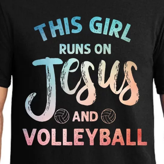 Christian Volleyball Art Volleyball Player Pajama Set