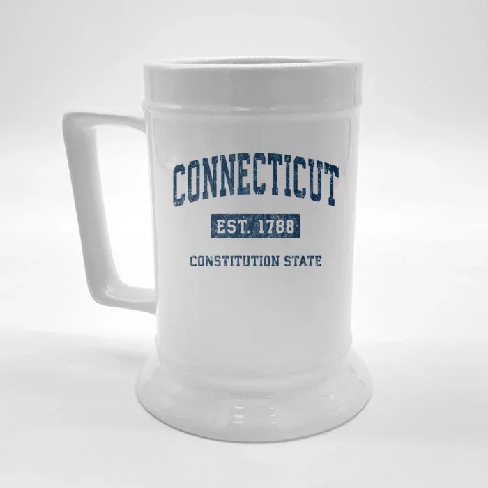 Connecticut Vintage Athletic Sports Front & Back Beer Stein