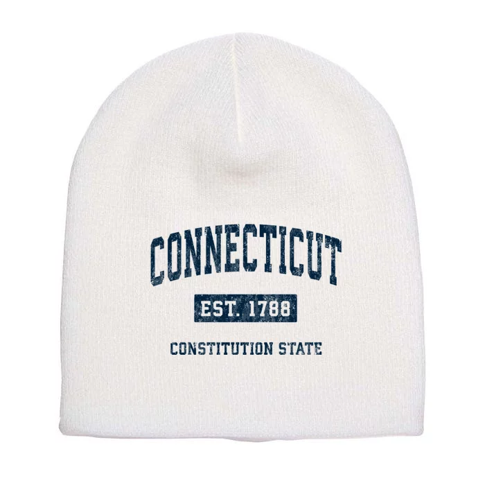 Connecticut Vintage Athletic Sports Short Acrylic Beanie