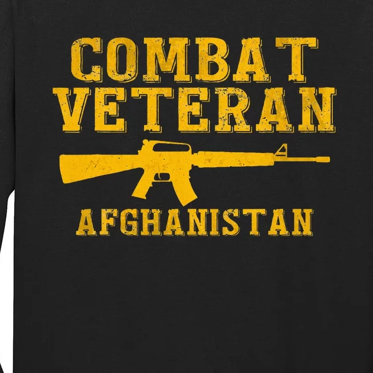 Combat Veteran Afghanistan Veteran Military Tall Long Sleeve T-Shirt