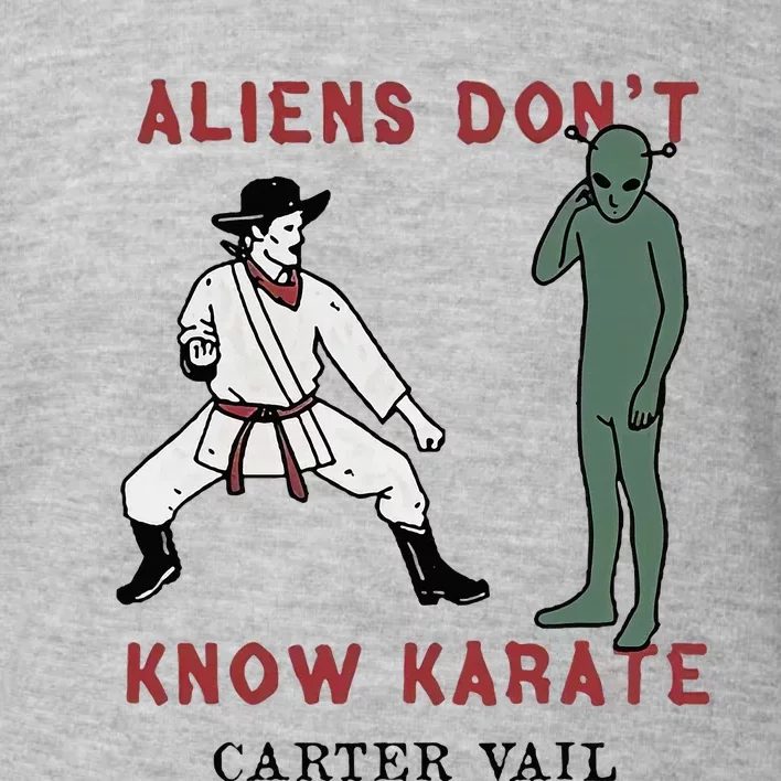 Carter Vail Aliens Dont Know Karate Toddler Sweatshirt