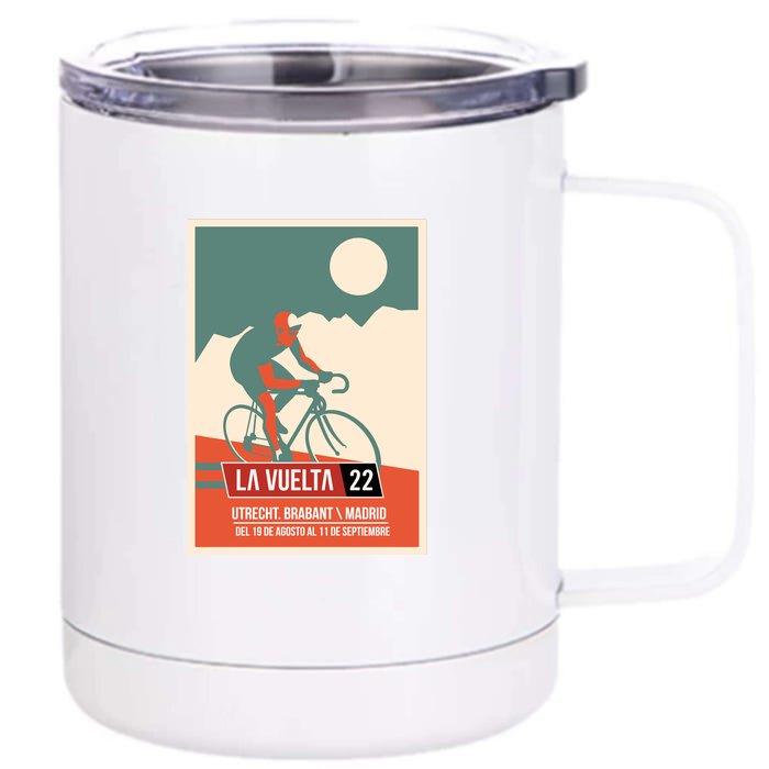 Cycling Vuelta A España Front & Back 12oz Stainless Steel Tumbler Cup