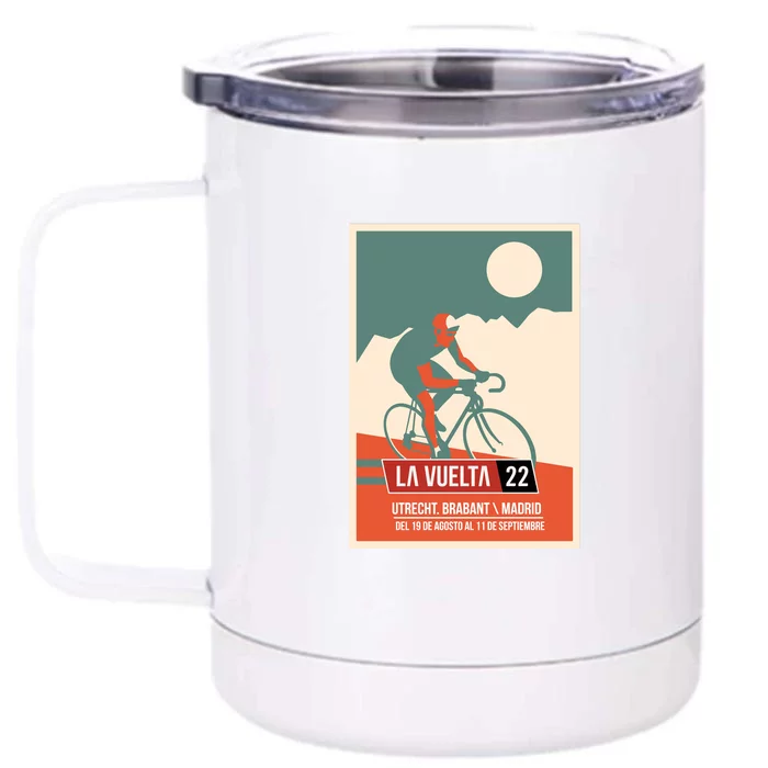 Cycling Vuelta A España Front & Back 12oz Stainless Steel Tumbler Cup