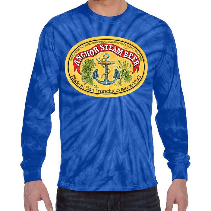 Classic Vintage Anchor Premium Steam Beer Tie-Dye Long Sleeve Shirt