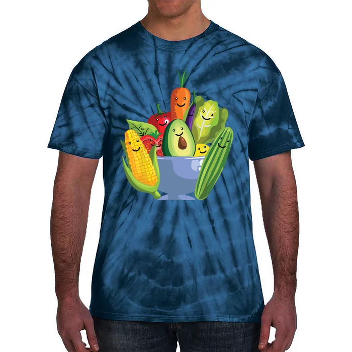 Cute Vegetarian Art For Men Women Vegan Food Veggie Lovers Tie-Dye T-Shirt