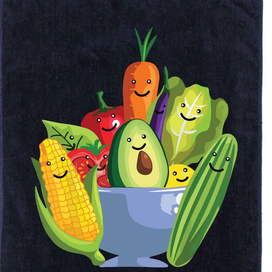 Cute Vegetarian Art For Men Women Vegan Food Veggie Lovers Platinum Collection Golf Towel