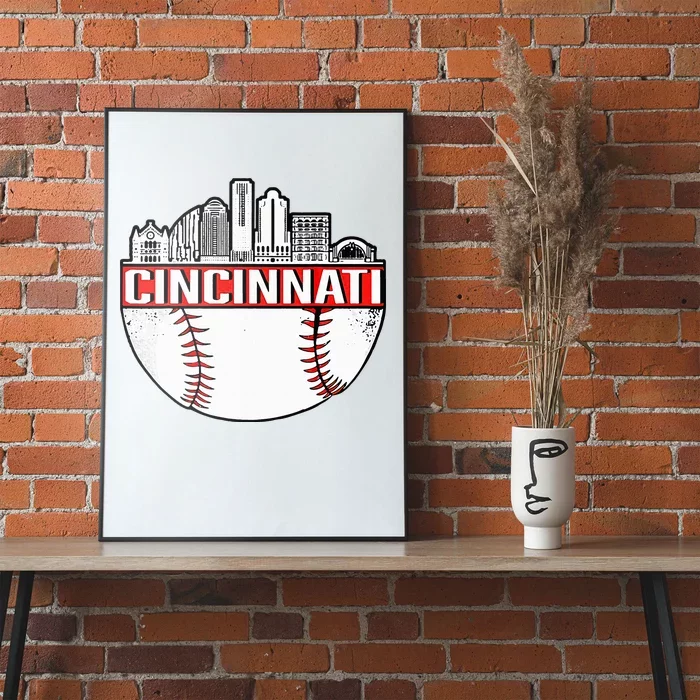 Cincinnati Vintage Baseball Distressed Poster